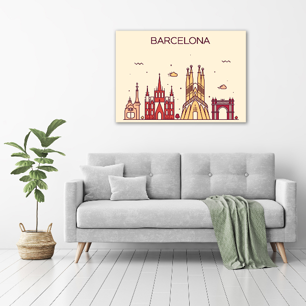 Acrylbild Fotodruck Die Inschrift Barcelona