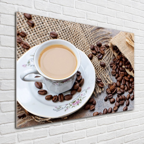 Acrylglas-Druck Kaffee mit Milch