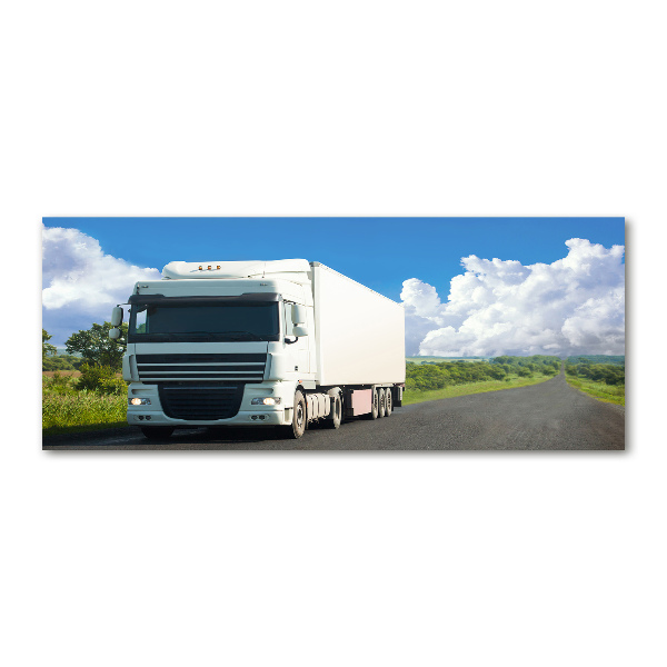 Foto auf Acryl Weißer LKW