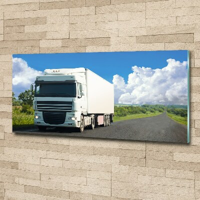 Foto auf Acryl Weißer LKW