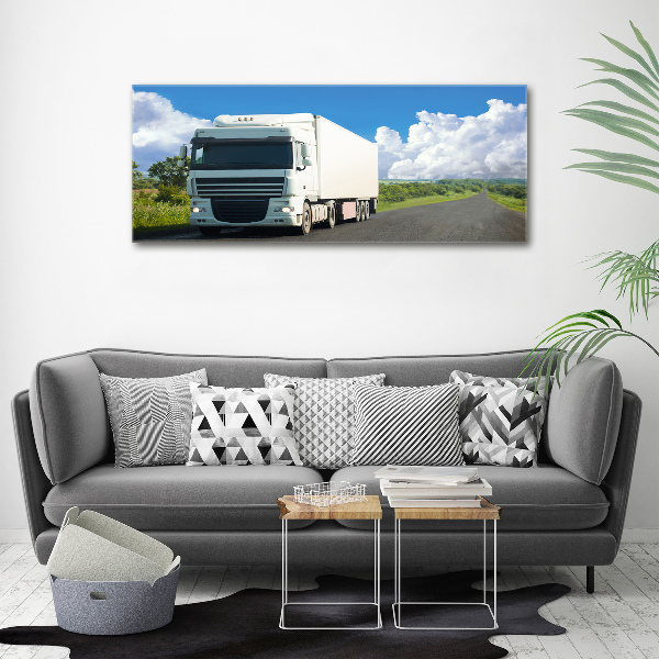 Foto auf Acryl Weißer LKW