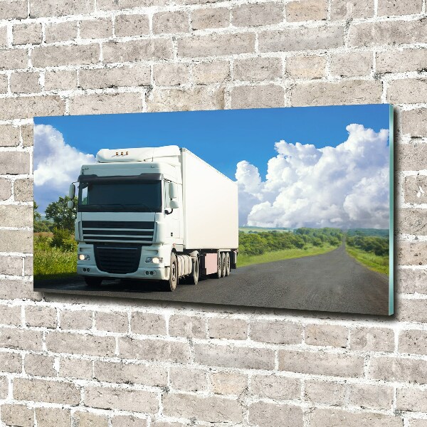 Foto auf Acryl Weißer LKW