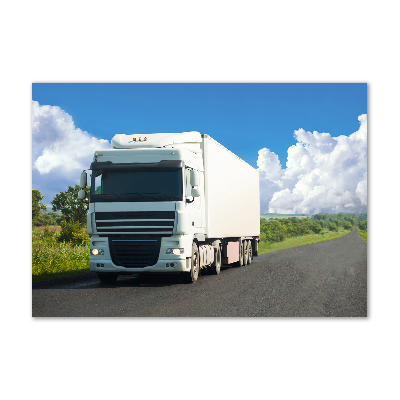 Foto auf Acryl Weißer LKW