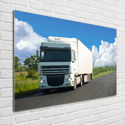 Foto auf Acryl Weißer LKW