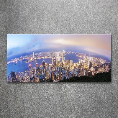 Acrylbild Fotodruck Hongkong-Panorama