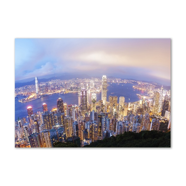 Acrylbild Fotodruck Hongkong-Panorama