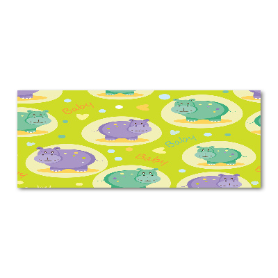 Foto auf Acryl Flusspferde