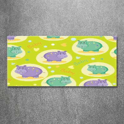 Foto auf Acryl Flusspferde