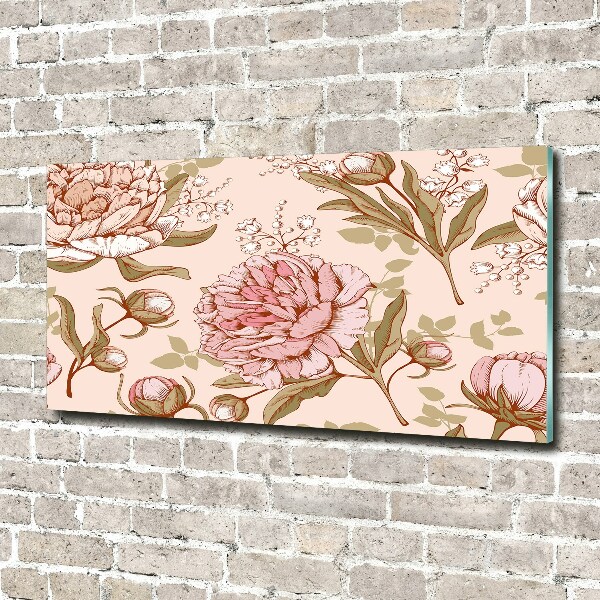 Acrylglas-Druck Pfingstrosen