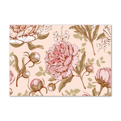 Acrylglas-Druck Pfingstrosen