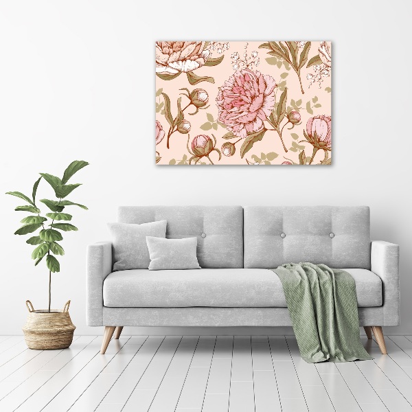 Acrylglas-Druck Pfingstrosen