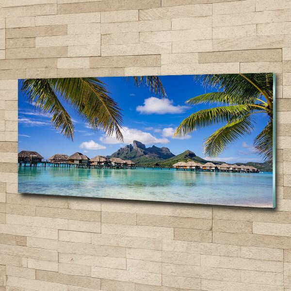 Bild auf Acrylglas Palmen in Bora Bora