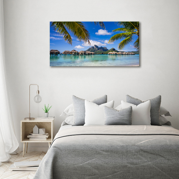 Bild auf Acrylglas Palmen in Bora Bora
