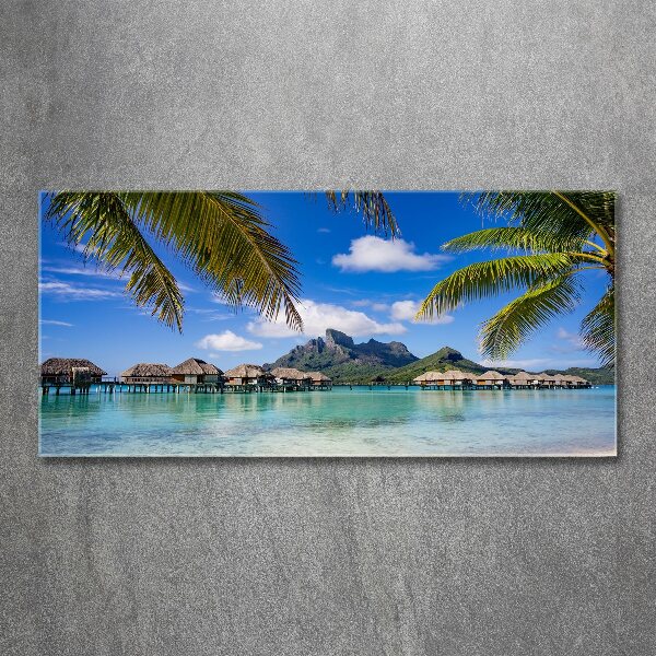 Bild auf Acrylglas Palmen in Bora Bora