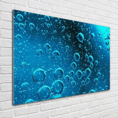 Bild auf Acrylglas Blasen unter Wasser