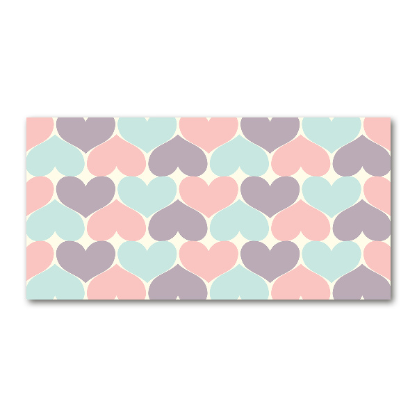 Bild auf Acrylglas Bunte Herzen