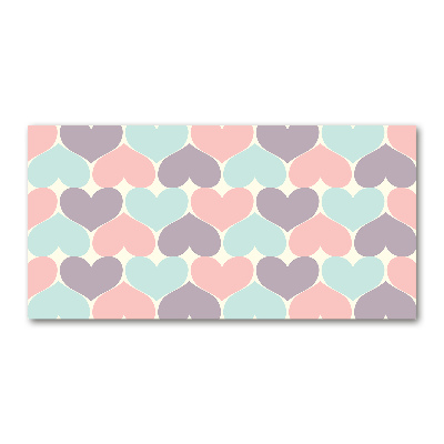 Bild auf Acrylglas Bunte Herzen