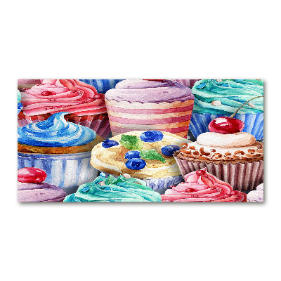 Bild auf Acrylglas Bunte Cupcakes