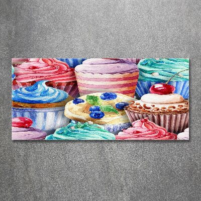 Bild auf Acrylglas Bunte Cupcakes