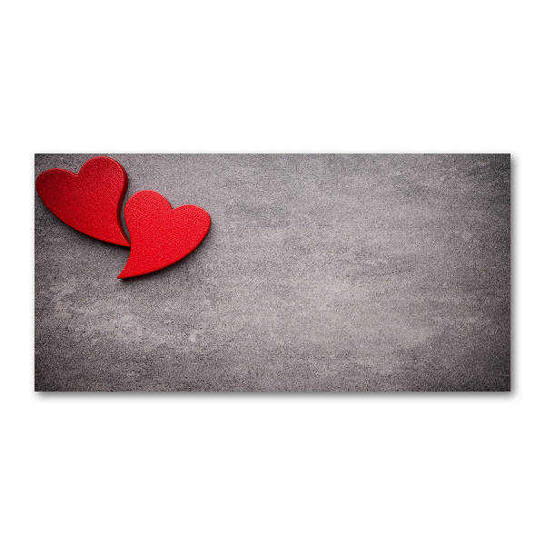 Acrylbild Fotodruck Rote Herzen