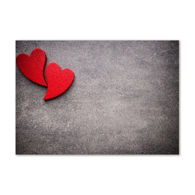 Acrylbild Fotodruck Rote Herzen