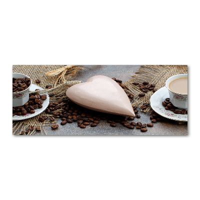 Acrylbild Fotodruck Kaffee mit Milch