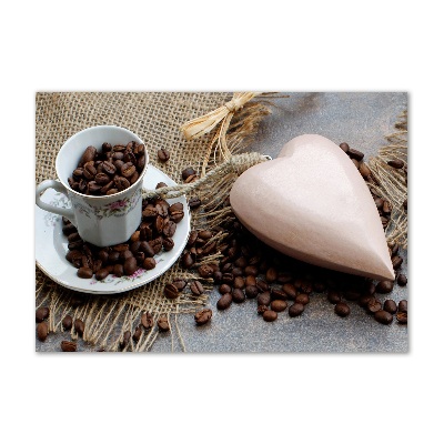 Acrylbild Fotodruck Kaffee mit Milch