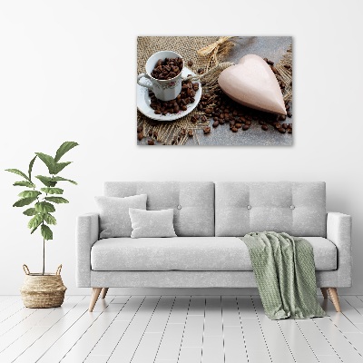 Acrylbild Fotodruck Kaffee mit Milch