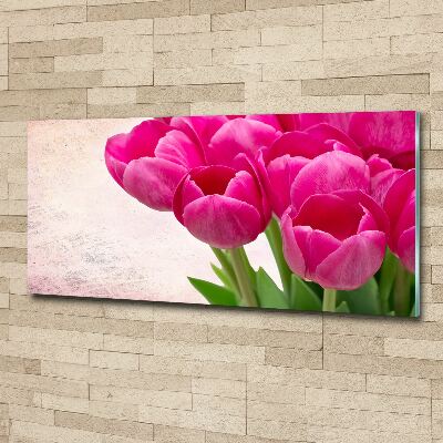 Bild auf Acrylglas Rosa Tulpen