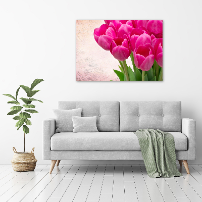 Bild auf Acrylglas Rosa Tulpen