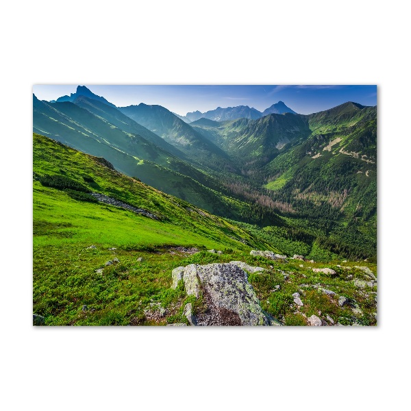 Acrylglas-Druck Morgendämmerung in den Bergen