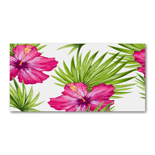 Acrylbild Fotodruck Hawaiianische Blumen