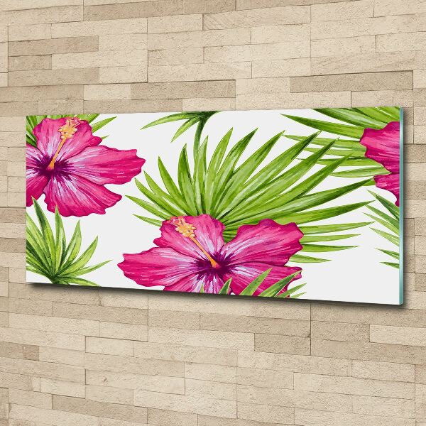 Acrylbild Fotodruck Hawaiianische Blumen