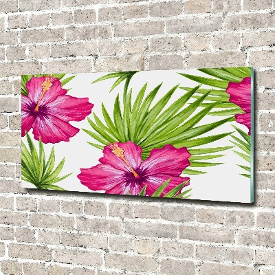 Acrylbild Fotodruck Hawaiianische Blumen