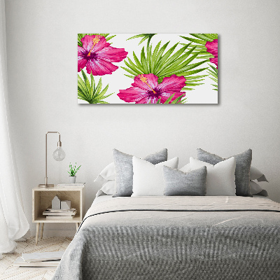 Acrylbild Fotodruck Hawaiianische Blumen