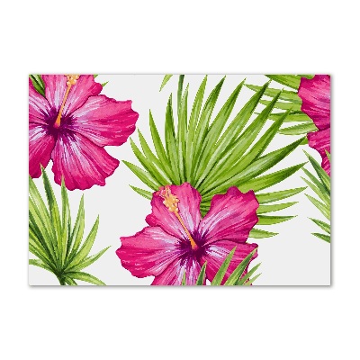 Acrylbild Fotodruck Hawaiianische Blumen