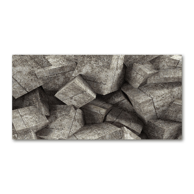 Bild auf Acrylglas Betonwürfel