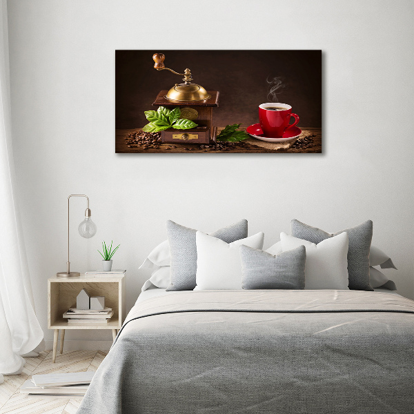 Foto auf Acryl Kaffee und Kaffeemühle