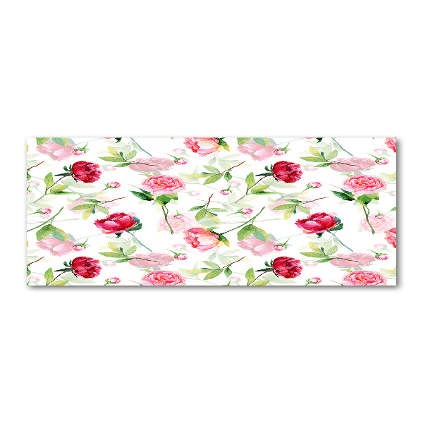 Bild auf Acrylglas Rosa Pfingstrosen