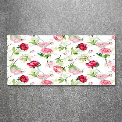 Bild auf Acrylglas Rosa Pfingstrosen