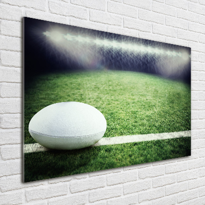 Acrylbild Fotodruck Rugbyball