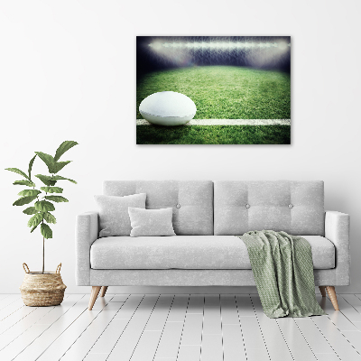 Acrylbild Fotodruck Rugbyball