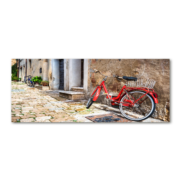 Acrylbild Fotodruck Rotes Fahrrad