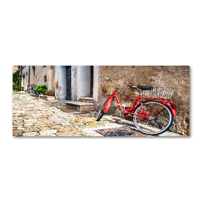 Acrylbild Fotodruck Rotes Fahrrad