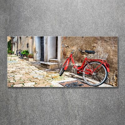 Acrylbild Fotodruck Rotes Fahrrad