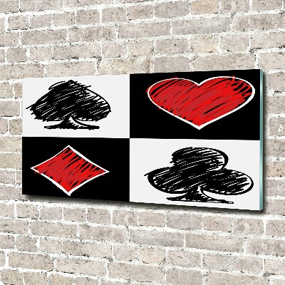 Bild auf Acrylglas Kartenfarben