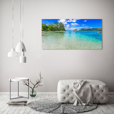 Acrylglas-Druck Strand der Seychellen
