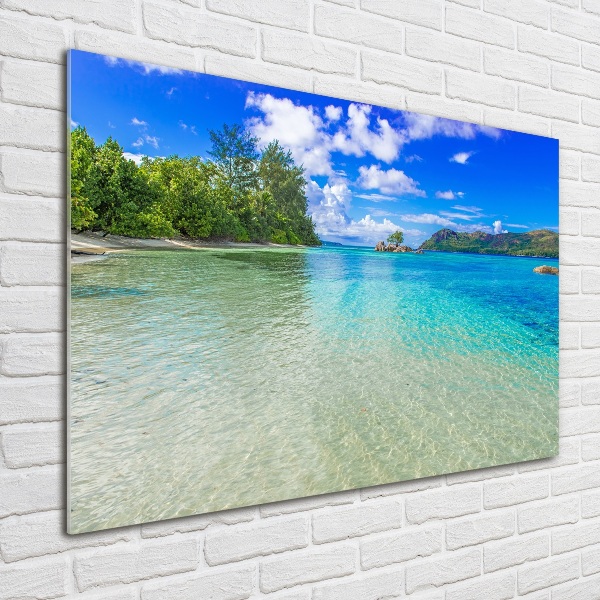 Acrylglas-Druck Strand der Seychellen