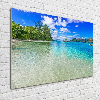 Acrylglas-Druck Strand der Seychellen