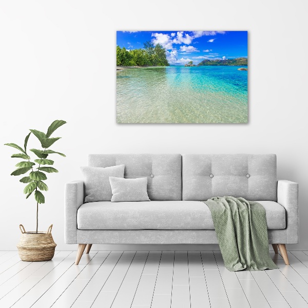 Acrylglas-Druck Strand der Seychellen